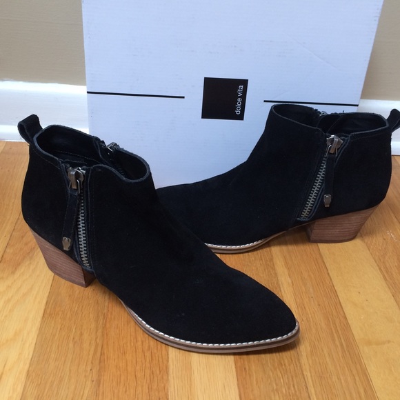 dolce vita black ankle boots